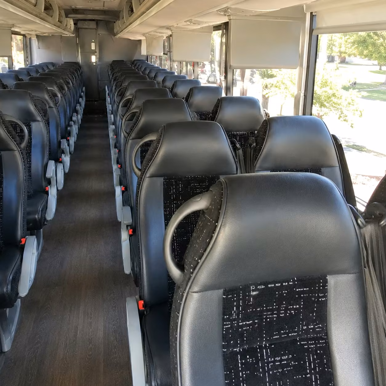 sherman charter bus interior